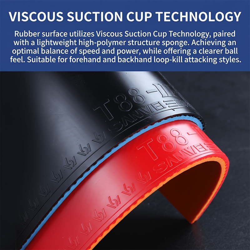Three-Dimensional T88 Series T - Table Tennis Racket ulasan dan harga